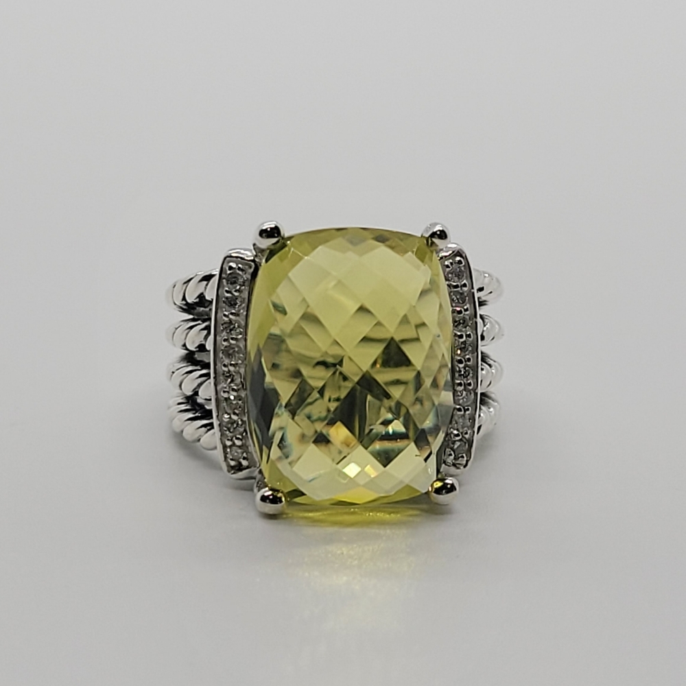 DAVID YURMAN LEMON CITRINE WHEATON RING 16x22mm